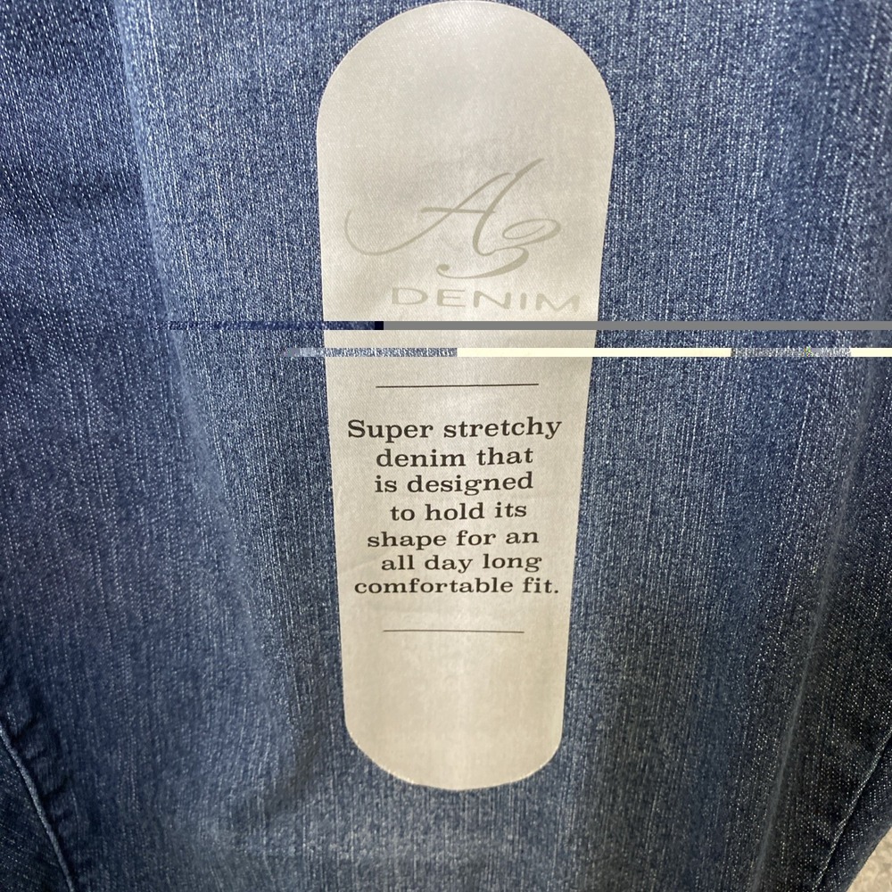 A3 Denim Jeans Women 24W Blue Denim Classic Skinny Super Stretchy Medium Wash - Picture 6 of 12